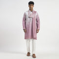 Embroidered Pathani Suit With Stole - Orchid Pink